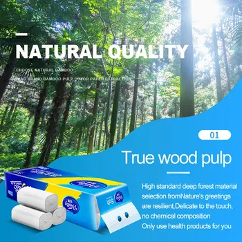 

New 10 Rolls 4 Layers Toilet Paper & Toilet Tissue Soft Skin-Friendly Household Toilet Paper for Home Outdoors Office Restaurant