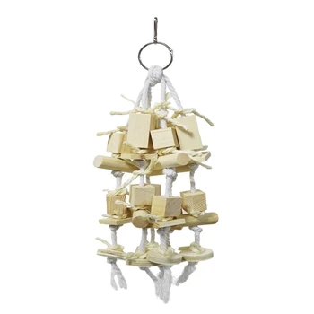 

Parrot Bite Toy Bird Toy Cotton Rope Sisal Log Color Big Bite