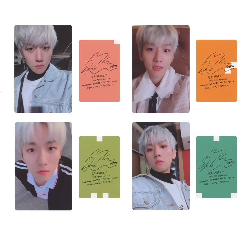 Kpop EXO CBX Mini 2th цветущие дни альбом фото карта хип хоп самодельные бумажные карты