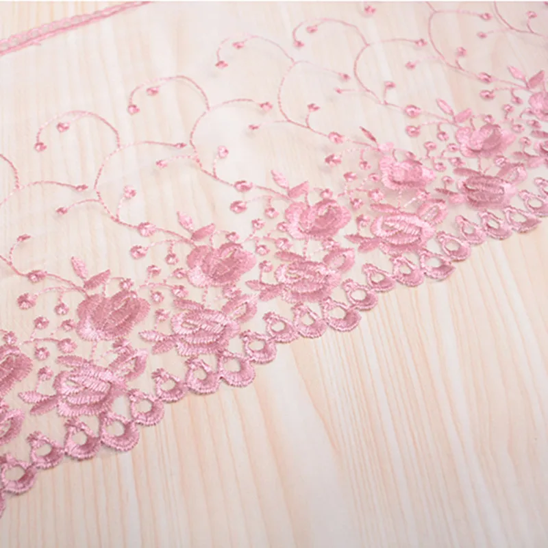 Mesh Gauze Pink Embroidery Exquisite Lace DIY Ladies Wedding Children s Clothing Fabric Cradle Home Textile Sofa Trim lace fabric,chiffon lace fabric,lace garment accessories,lace sewing supplies,lace sewing accessories,lace accessories,lace decoration,clothing accessories
