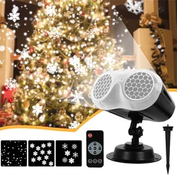 Projecteur Laser de flocon de neige 9W 2 en 1, lampe de Projection de flocon de neige, flocons de neige, décor de paysage pour fête de mariage 