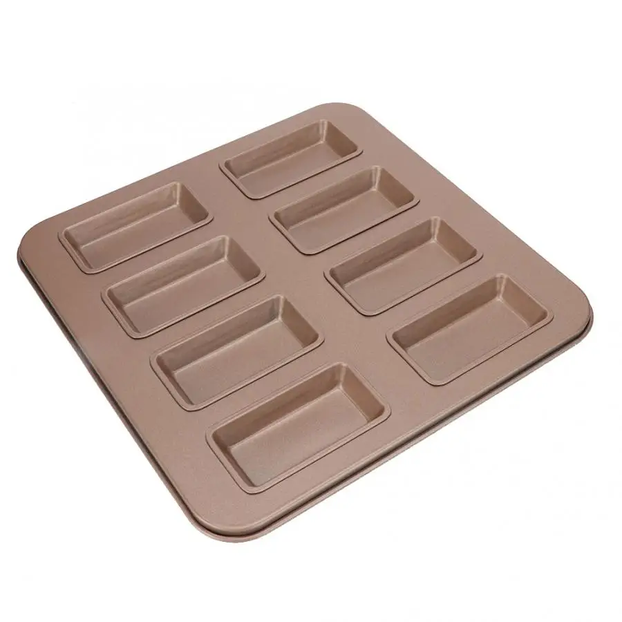 Rectangular Shape 8 Grids Cake Baking Tray DIY Non-Stick Bread Baking Mold for Home Kitchen Baking Tray
