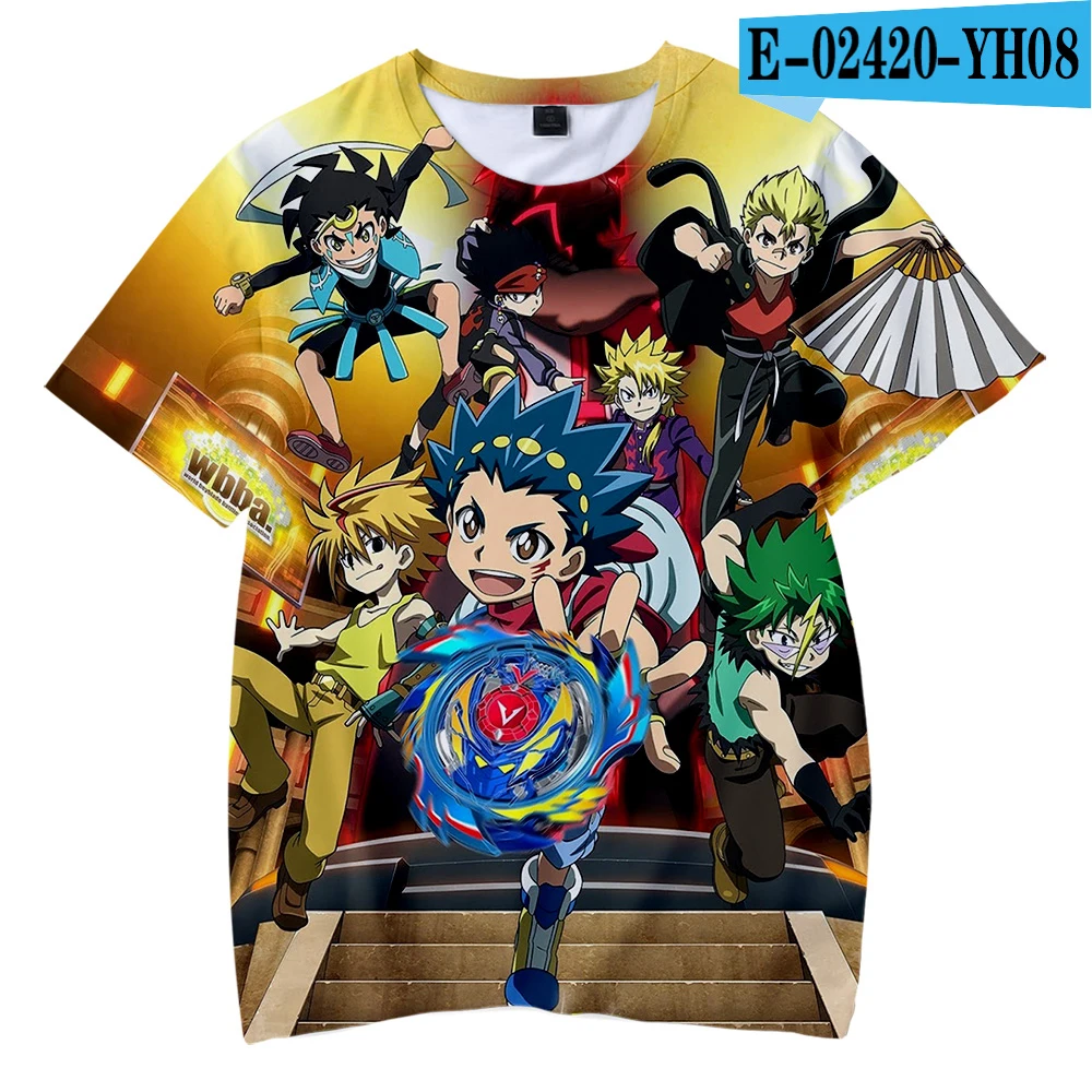 3D Beyblade Burst Evolution/Детская футболка с 3D рисунком Повседневная футболка для мальчиков и девочек детская футболка с 3D принтом Beyblade Burst Evolution - Цвет: 3D