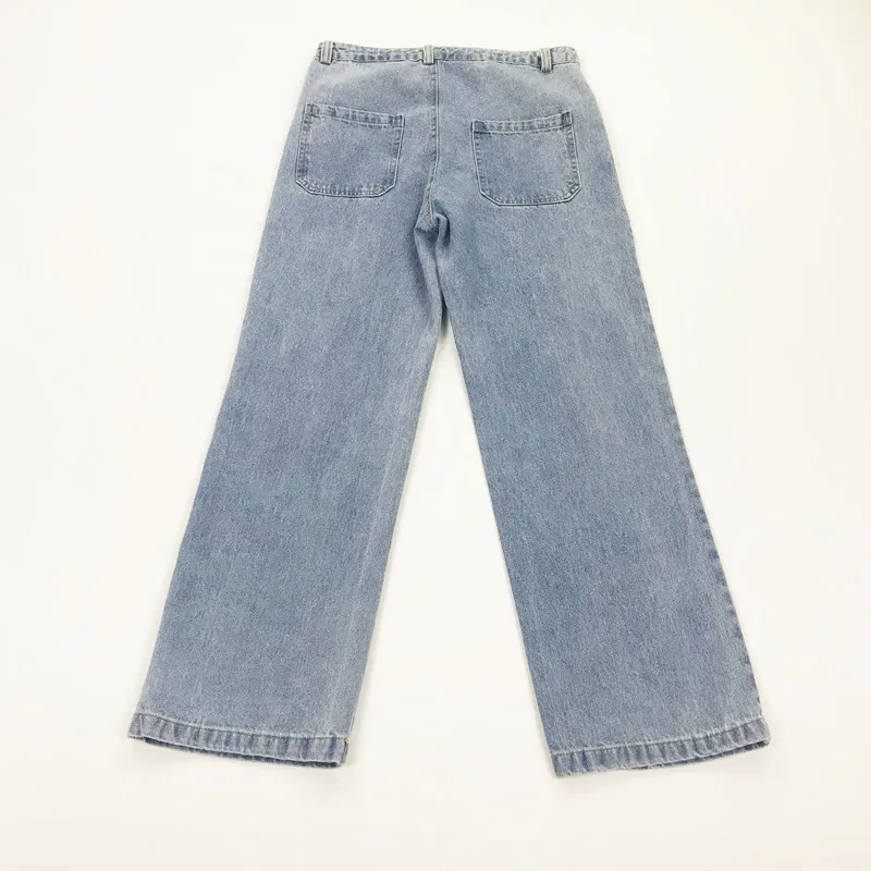 Осенние повседневные новые дизайнерские милые женские джинсы длинные джинсовые штаны для девочек-подростков с рисунком