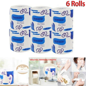 

6Pcs Soft Ultra Strong Toilet Paper Three Layers For Home Bathroom Kitchen Toilet Tissue Wc Papier Papier Toaletowy Favipiravir