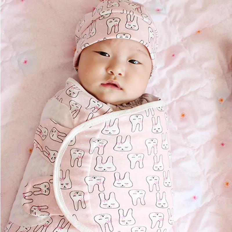 4 шт./компл. пеленать ребенка с шляпой Перчатки младенческой обертывания Parisarc хлопок одеяло для новорожденного пеленания обертывание одеяло, спальный мешок