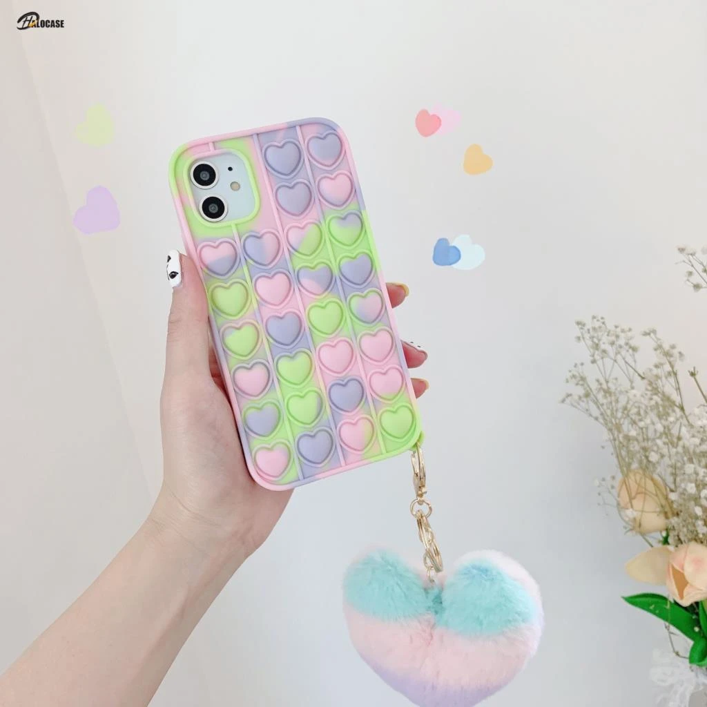 Case for Sumsung Galaxy A10E A32 A12 A31 A71 A51 4G 5G Pop lovePush It Bubble Case For Sumsung A30 A50 A11 A21 Toy Back Cover cute samsung phone case