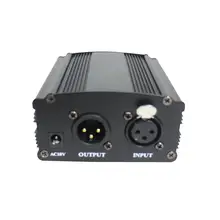 421034 профессиональный микрофон DC48V 5 Вт фантомный источник питания с сбалансированными микрофонными входами и выходами для сцены и студии