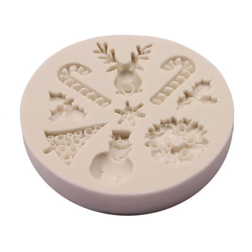 Christmas baking 3d silicone molds for chocolate Christmas DIY silicone cake baking mold forma de bolo caveira 30S30 (2)