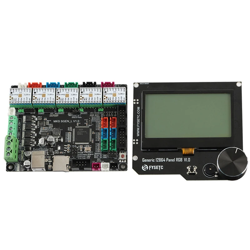 Материнская плата для 3D принтера Mks Sgen L + Драйвер Tmc2209x5 Универсальная панель 12864 Rgb