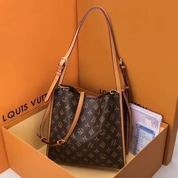 

New Luxury Bucket Bag for Women Genuine Leather Shoulder Messenger Tote Bags Ladies Purses and Handbags Famous Louis Brand gg cc