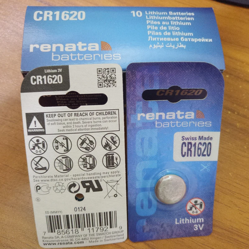 100X renata CR1620 CR 1620 3v литиевое устройство дистанционного управления на батарейках батареи автомобиля дистанционного управления батареи, батарейка для материнской платы