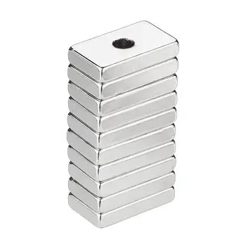 

10Pcs N50 25x15x5mm Block Magnets 4mm Hole Rare Earth Neodymium Magnet Permanent Magnetic Fridge Magnets Super Strong