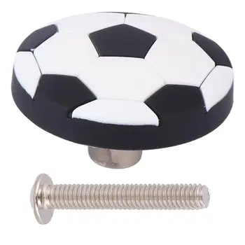 

4 Pcs Soft Rubber Football Shaped Door Pull Bar Simple Handle Drawer Door Knob Practical Furniture Wardrobe Grip with Nails