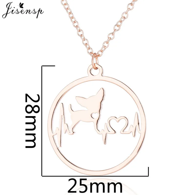 Hollow Pet Paw Footprint Necklace Women Cute Animal Bulldog