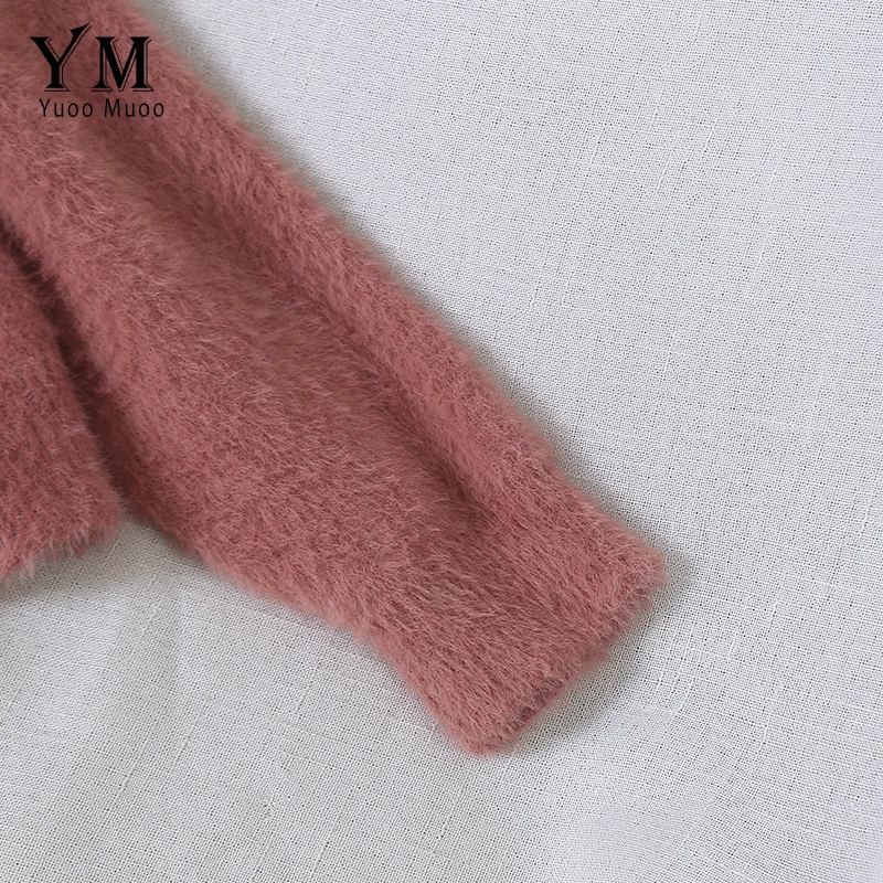 YuooMuoo осенний мягкий корейский Стильный женский кардиган модный тонкий Дамский вязаный свитер пуговицы с длинными рукавами