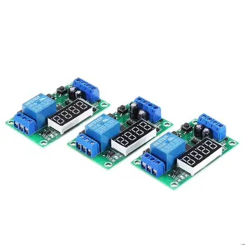 

LEORY 1PCS 5/12/24V 1 Channel Relay Module Cycle Trigger Delay Power-off Delay Timing Circuit Timer Switch with Display