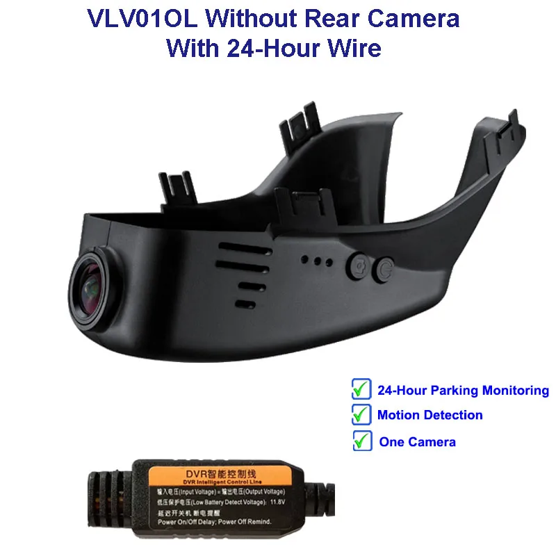 Jabriel HD 1080P dash cam 24 часа камера для машины dvr видеорегистратор камера заднего вида для Volvo s60 xc90 s80 v50 v40 s40 s90 xc60 v60 - Название цвета: VLV01 One Cam Line