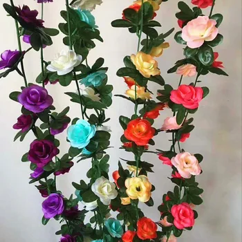 

Artificial Two-Color Small Rose Vine Plants Artificial Flower Vine Decorative Flower Silk Flower Rattan Wedding Scene Home