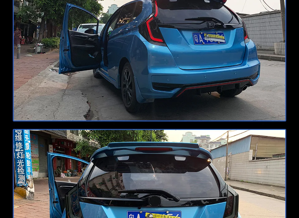 Автомобильный Стайлинг задний фонарь для HONDA Fit Jazz- светодиодный задний фонарь DRL динамический сигнал тормоза авто аксессуары
