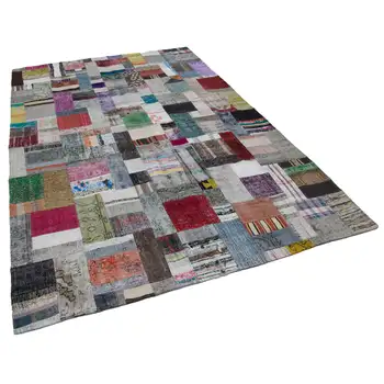 

200x301 Cm Multicolor Handmade Rugs Patchwork Rug-7x10 Ft