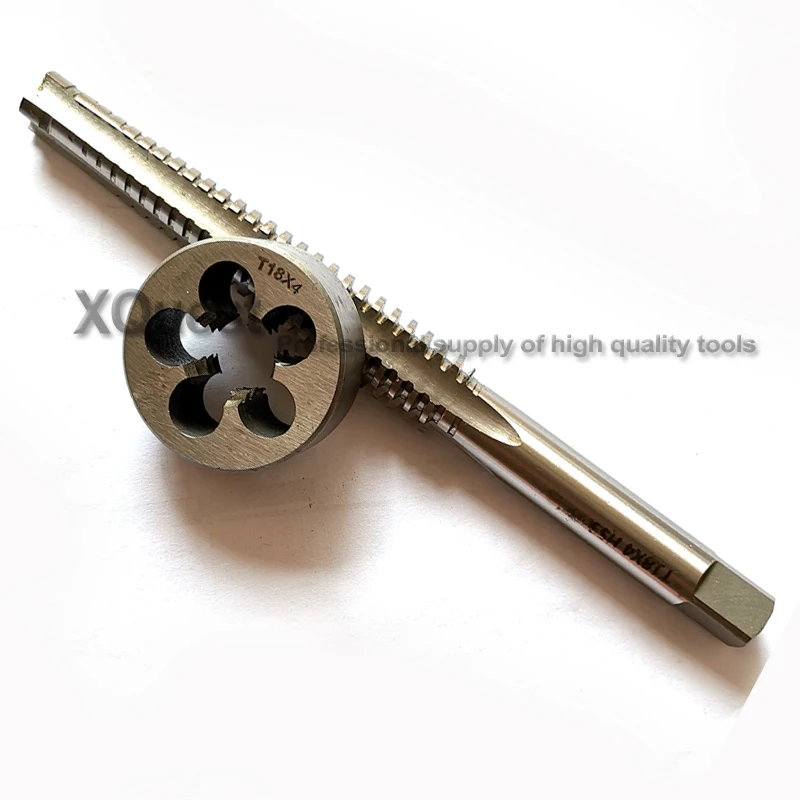 

2PCS Metric Trapezoidal thread tap and Die set TR18 TR18X3 TR18X4 LH Ladder Machine Left hand taps dies sets T18 T18x3 T18x4