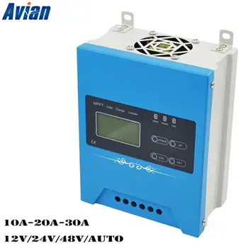 

10A 20A 30A MPPT Solar Charge Controller for 12V 24V 48V Auto PV System Solar Regulator