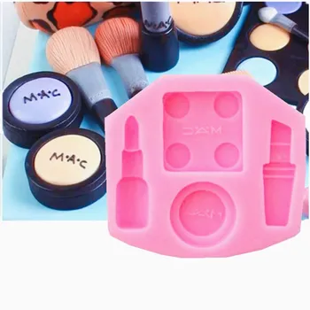 

Lipstick Eye Shadow Powder Biscuit Roll Sugar Biscuit Decoration Mold Make-up Tools Turn Sugar Cake Silicone Fondant Mold A1175