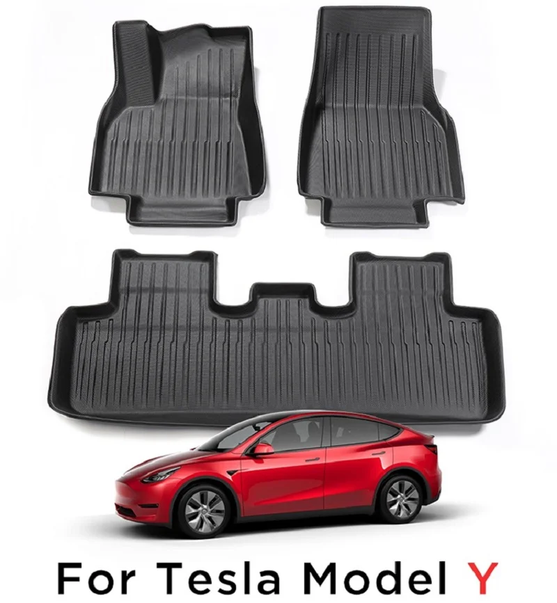 Fit Car Accessories For Tesla Model Y Floor Mat TPE ECO Trunk Mat Fronk Rear Left and Right Hand Drive 5 or 7 Seats floor mat car floor mats floor mats floor rugs