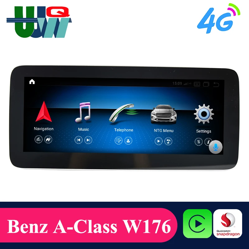 UJQW Mercedes Benz Android мультимедийный центр 10 навигация для A класса W176 / GLA X156 /CLA C117 2013 -2018