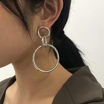 

Hot Sale Simple Earrings Trendy Design Circle Geometric Statement Dangle Earring 2021 Trend Jewelry