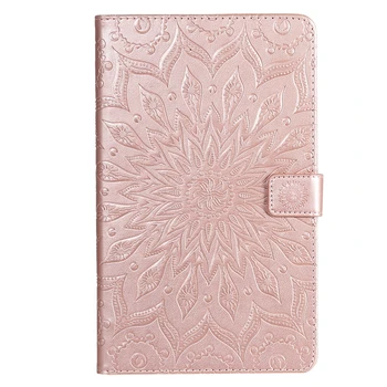 

Universal Cover For Samsung Tab A 8.0 T295 Card Retro Tablet Case 8 Inch For Samsung T295 Beautiful embossed Sunflower Flip Case