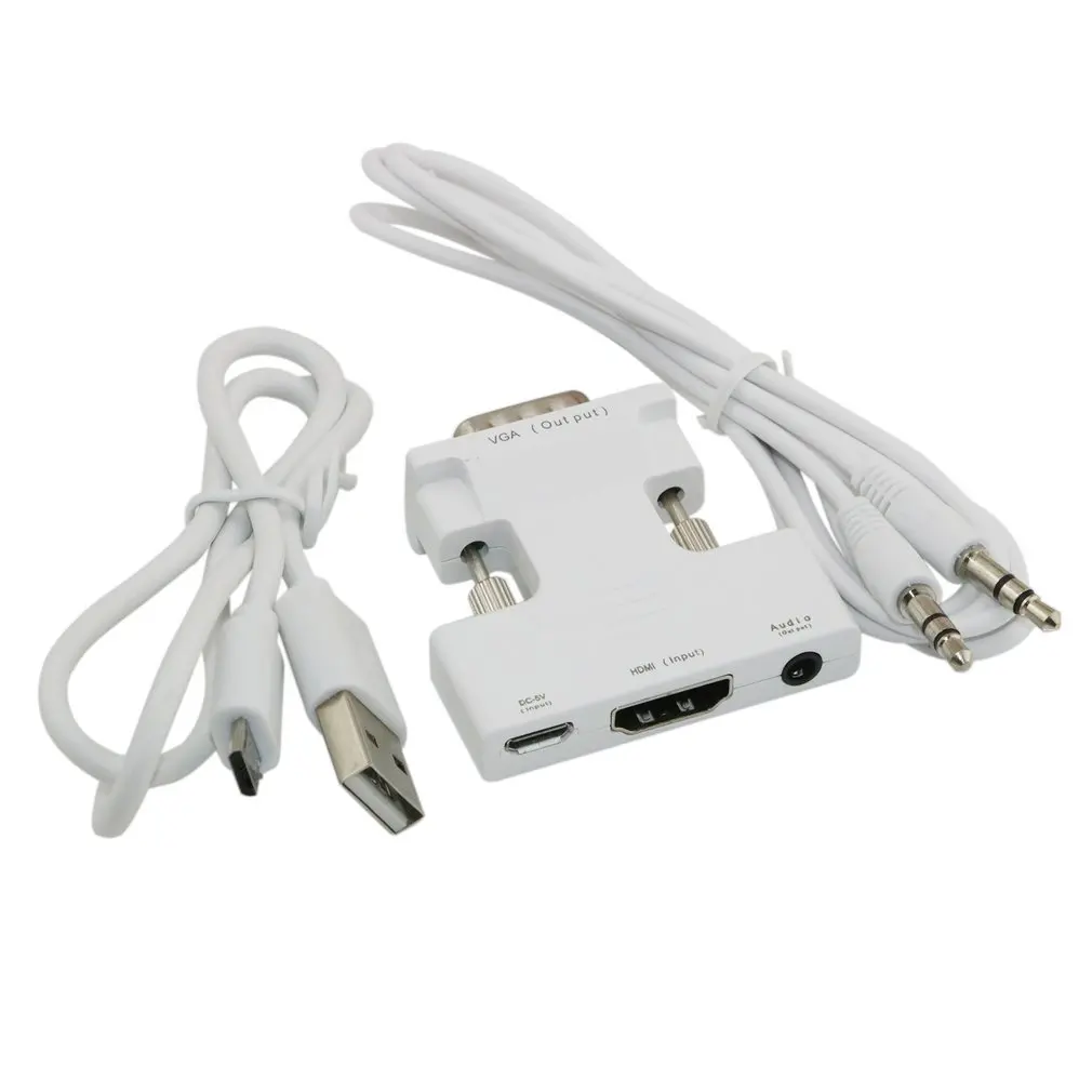

New Arrival Female HDMI To Male VGA Audio Adapter HDMI HD Cable Converter Adapter For Computer Laptop Desktop