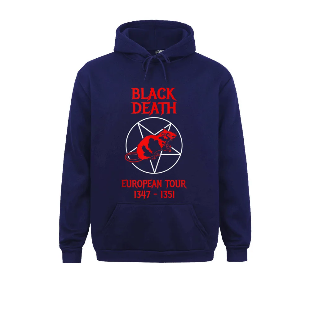 Retro Black Death European Tour product - Funny History Tank Top__2111 Long Sleeve Sweatshirts Summer/Autumn  Hoodies for Men Clothes Funny Black Death European Tour product - Funny History Tank Top__2111navy