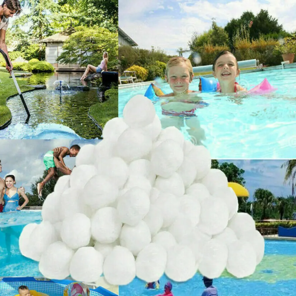 

700g 1000g Swimming Pool Cleaning Equipment Filter Media Net Bag Filter Fiber Ball Water Purification Fiber Balls Dropping tool