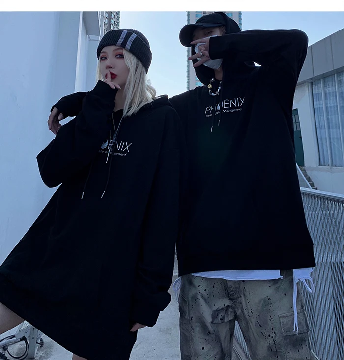 AELFRIC Модные мужские толстовки с принтом Феникса, осень, Harajuku уличная одежда, толстовки с капюшоном, повседневные хлопковые пуловеры в стиле хип-хоп