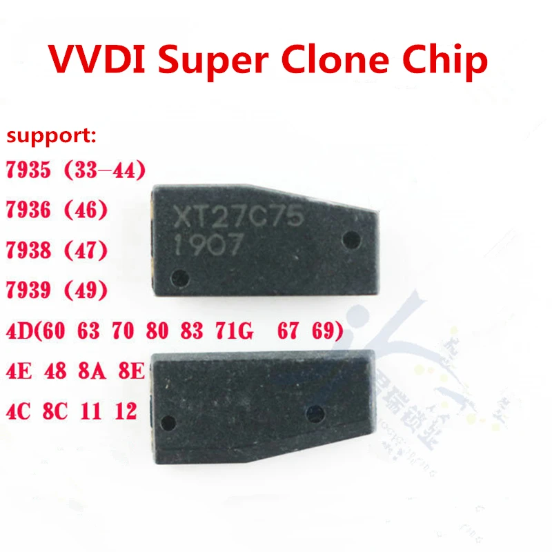 10pcs/lot Xhorse VVDI Super Clone Chip XT27A01 XT27A66 for ID46/40/43/4D/8C/8A/T3/47 for VVDI2 Key Tool VVDI Mini Key Tool