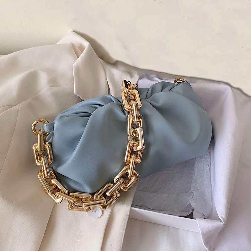 Cloud-Bags Chains Crossbody Trend Gold Thick Fashion Womens Luxury Soft for Designer