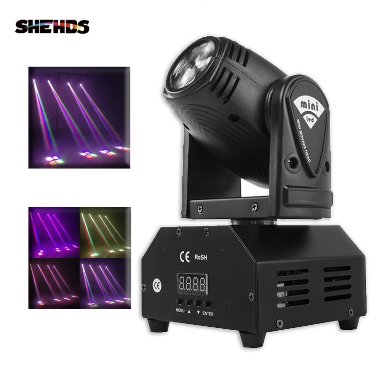 Ceny Mini dioda LED rgbw 10W LED reflektor z ruchomą głowicą High Power 10Watt Quad stroboskop LED silne światło wiązki na imprezę Disco oświetlenie dj
