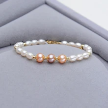 Новое поступление натуральный пресноводный жемчуг браслет классический браслет модные ювелирные изделия, 10 шт./партия