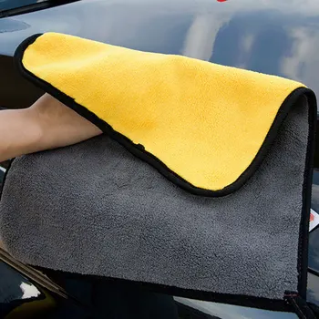 

1pcs Thicken Car Cleaning Towel Soft Microfiber Coral Velvet Double Sided Towel Casual Durable Absorbent High Density Towel