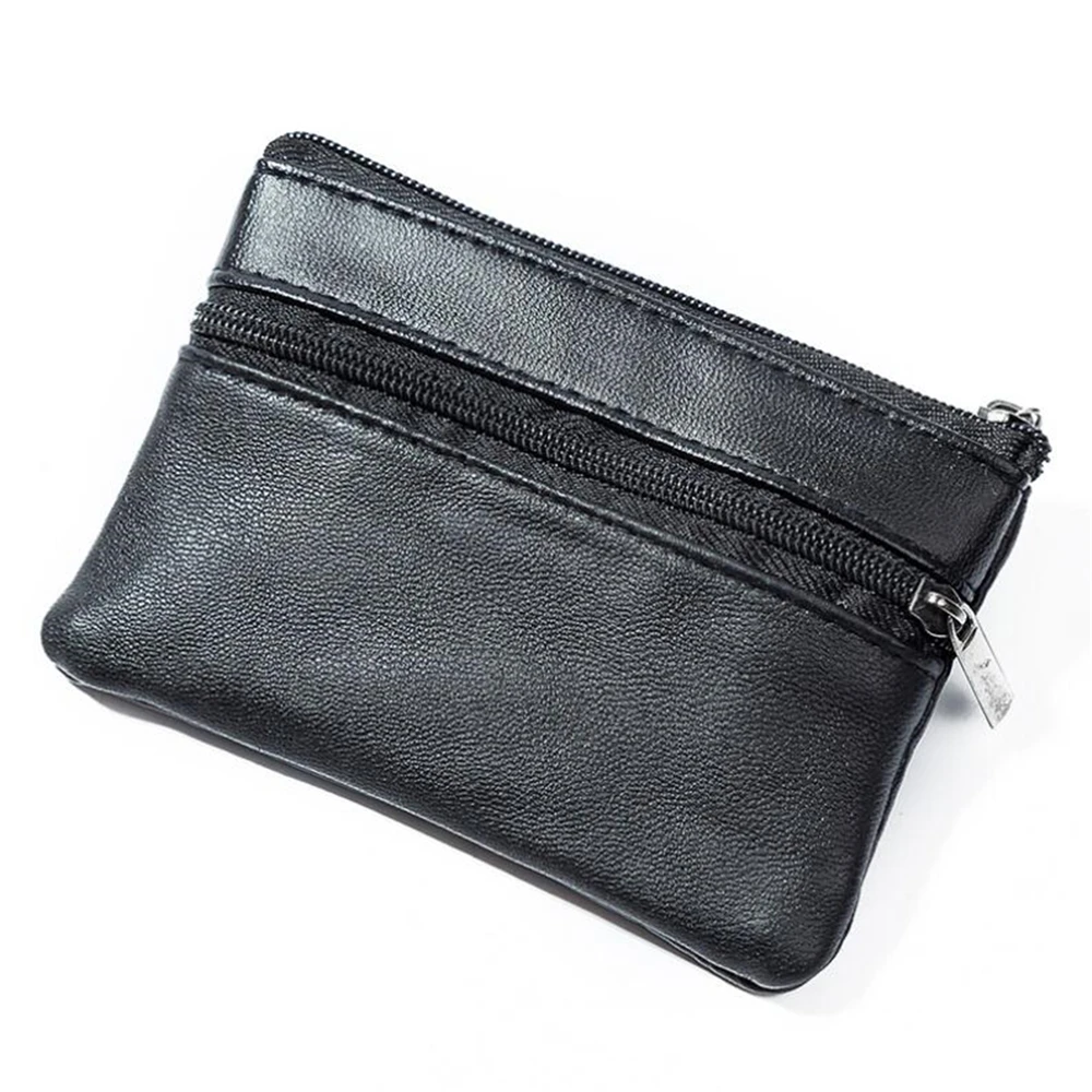 Coin purse women wallet card wallet coin wallet Genuine Leather Mini Coin Purse Men Top Layer Cowhide Wallet Women Zipper Vintage Card Bag Short Lady Pouch Key Soft Holder Case