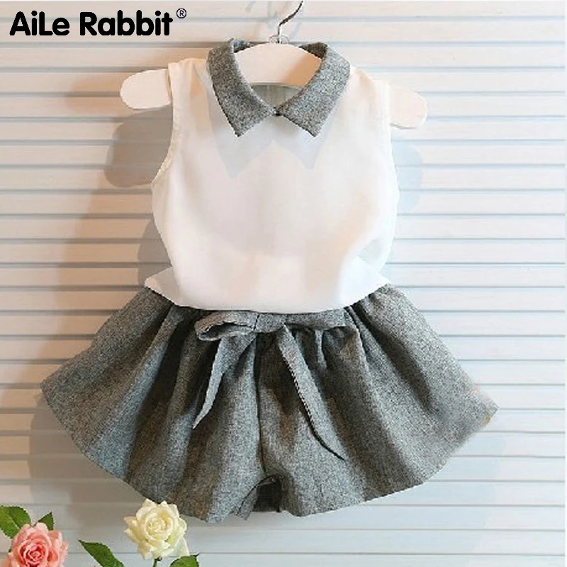 Girls Fashion Set Sleeveless Tops 2 Piece Children's Wear Boutique Clothing | Мать и ребенок