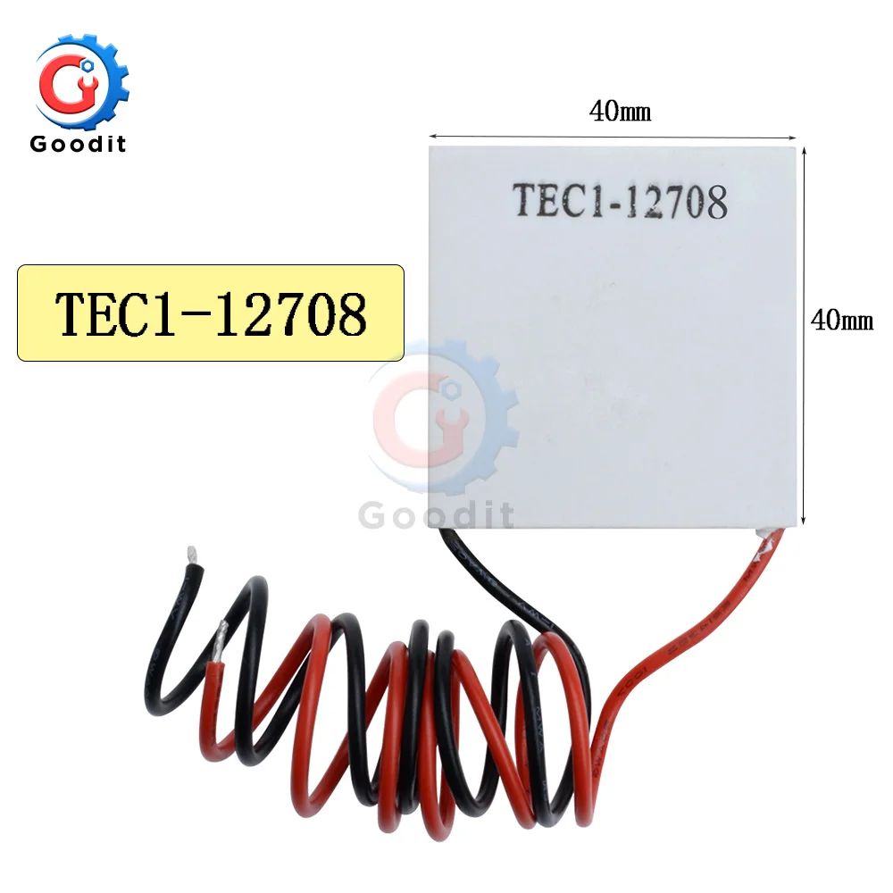 TEC1-12708 (40x40mm) Термоэлектрический охладитель Пельтье TEC1-12703 12705 12706 12709 12710 12712 12715 SP1848-27145 12V 5A клетки Пельтье Elemente модуль - Цвет: TEC1-12708 (40x40mm)