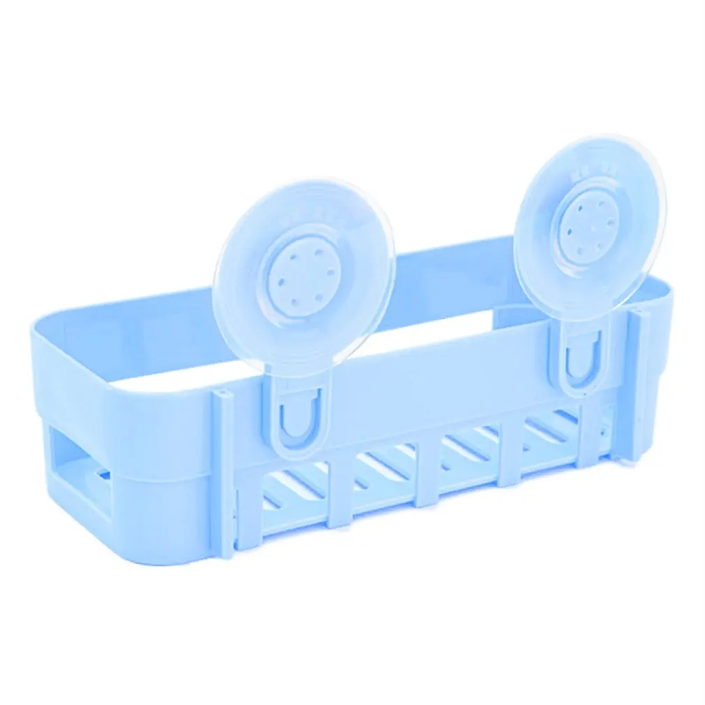 1pc Plastic Basket For Shower Bathroom Basket For Storage Wall Storage Rack Organizer Stick Bathroom Shelf Shampoo Holder