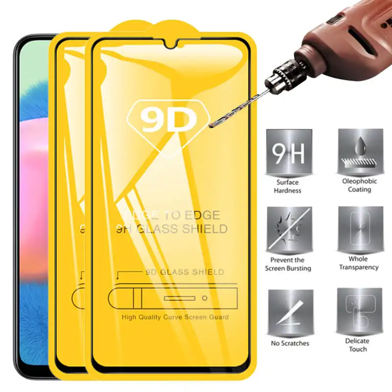 2 pces 9d para samsung galaxy a50 a40 a70 a20s a20e a20e vidro protetor em samsun um 30 s a 30 s um 50 a30 protetor de tela pelicula