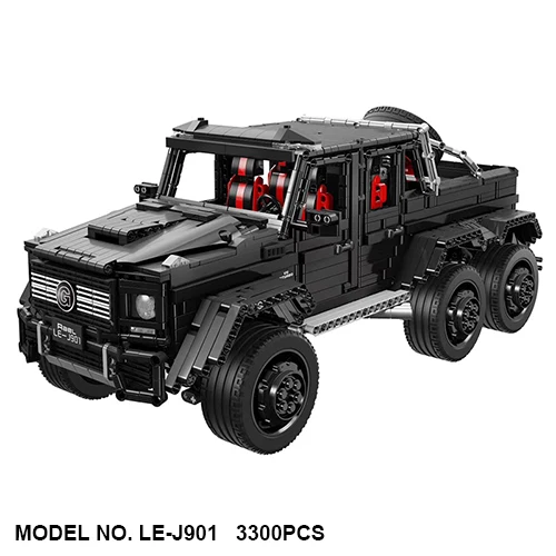 no motor LE-J901 lepinblocks Technic RC автомобиль серии MOC SUV 6x6 LAND крейсерская модель со светодиодный конструктором, транспортные средства, кирпичные игрушки 3300 шт - Цвет: no motor