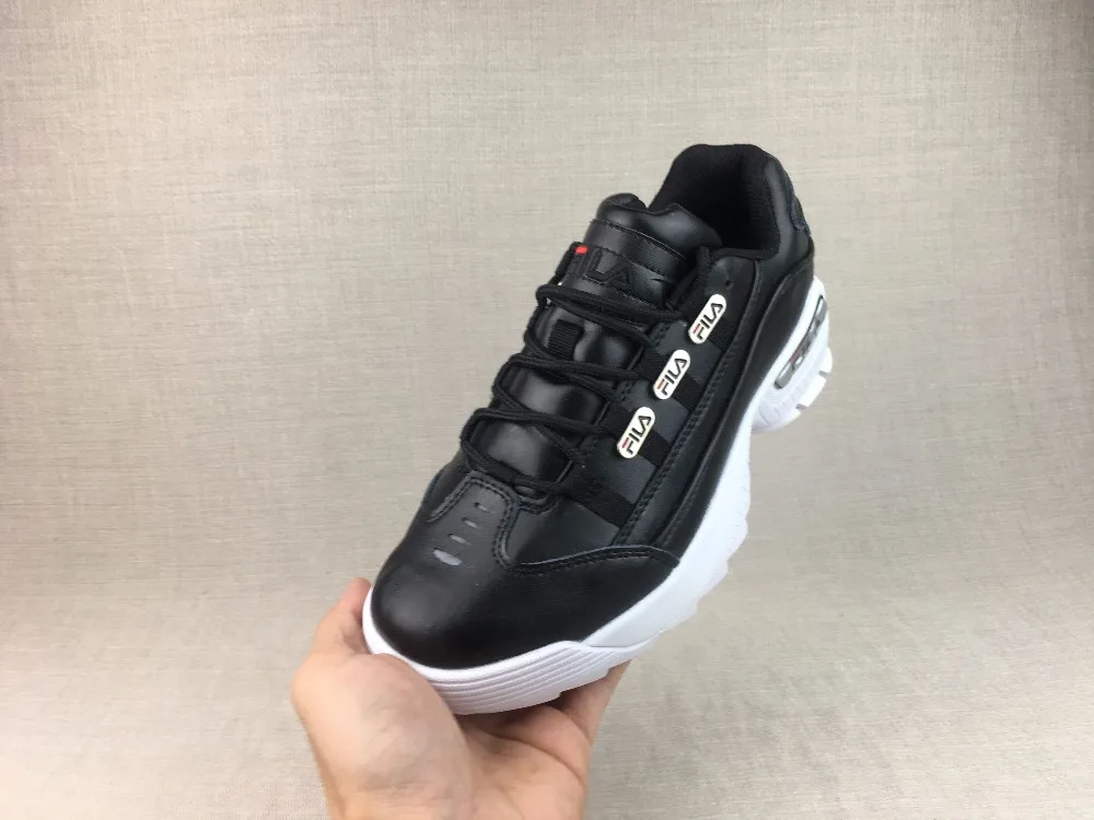FILA Men's Sneaker Hometown Thick bottom comfortable breathable shock resistant sports shoes all white