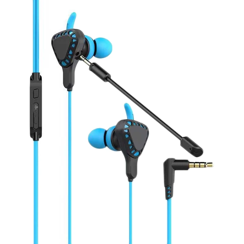 Blue Игровая гарнитура с микрофоном наушники телефон ПК ноутбук для геймера 3,5 мм - Цвет: Blue