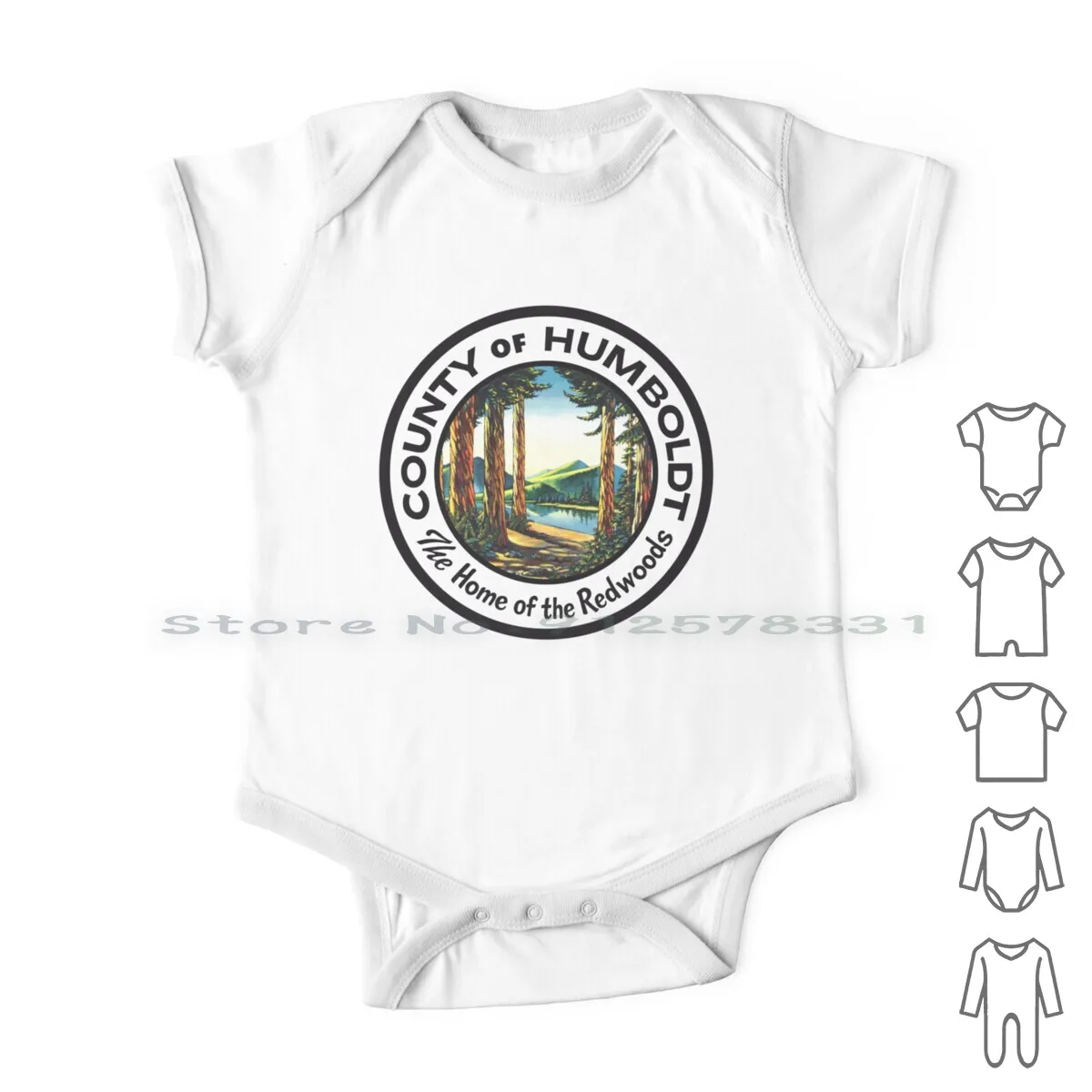 

The Seal Of Humboldt County , California Newborn Baby Clothes Rompers Cotton Jumpsuits Humboldt County California Klamath River